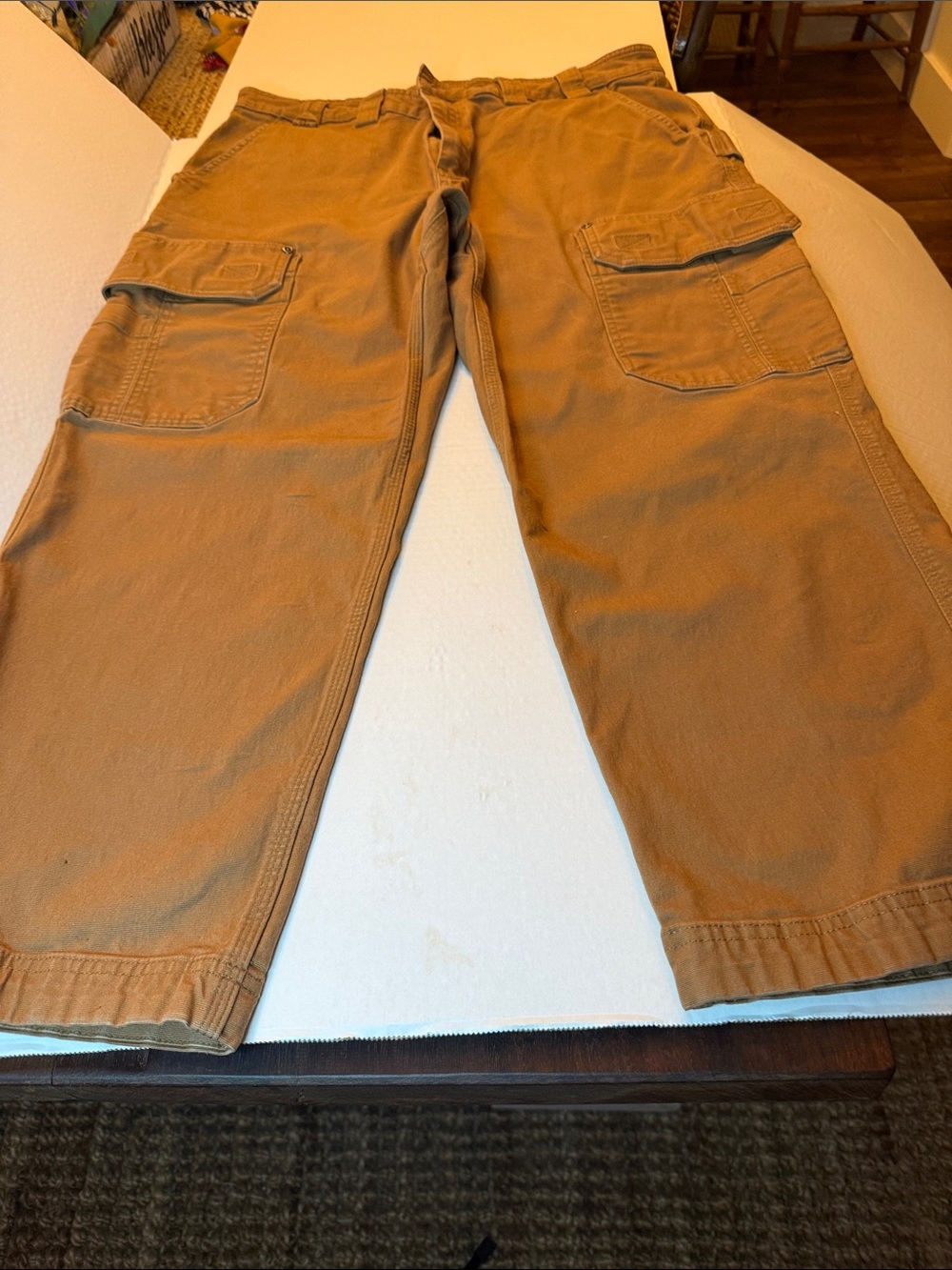 Duluth Trading Co. Men's Flex Fire Hose Cargo Pants Bison BrownW38 L28